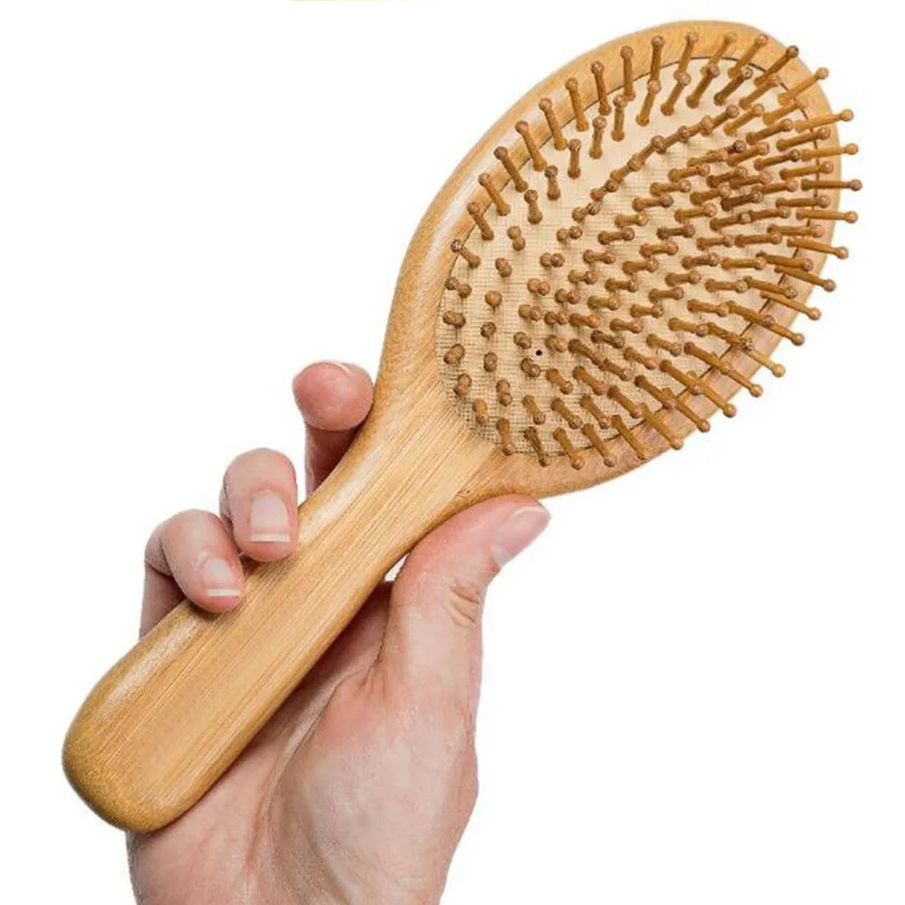 Bamboo Massaging Scalp detangling brush