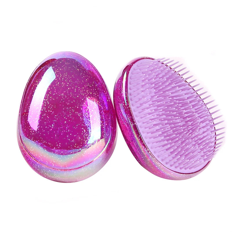 Colorful Mini Round Shape Soft Massaging Hairbrush Tool