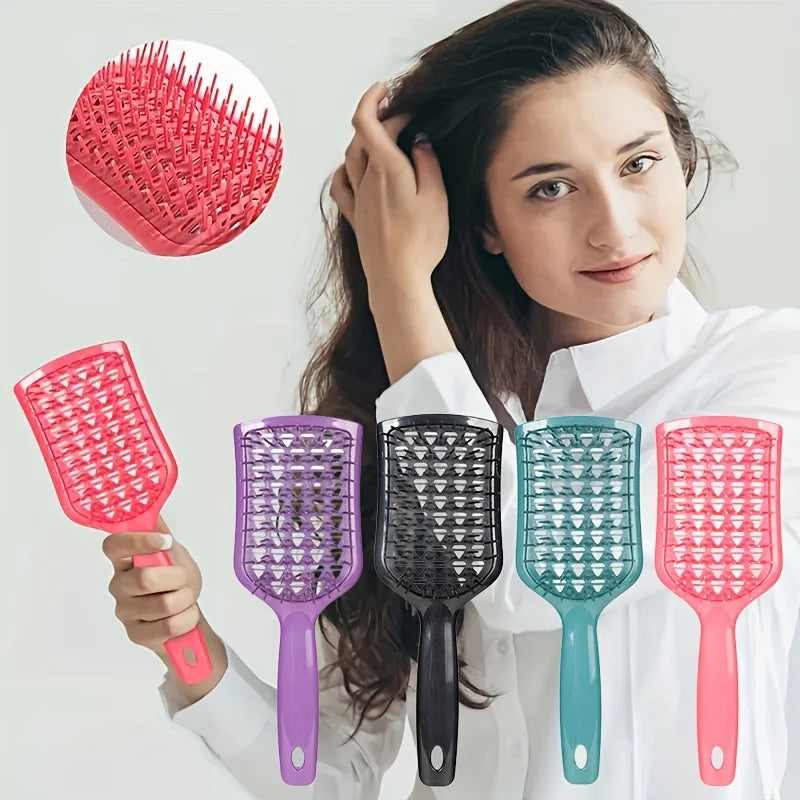 2pcs/Set Detangling hair brush Hollow Multi Teeth Comb Massage Scalp